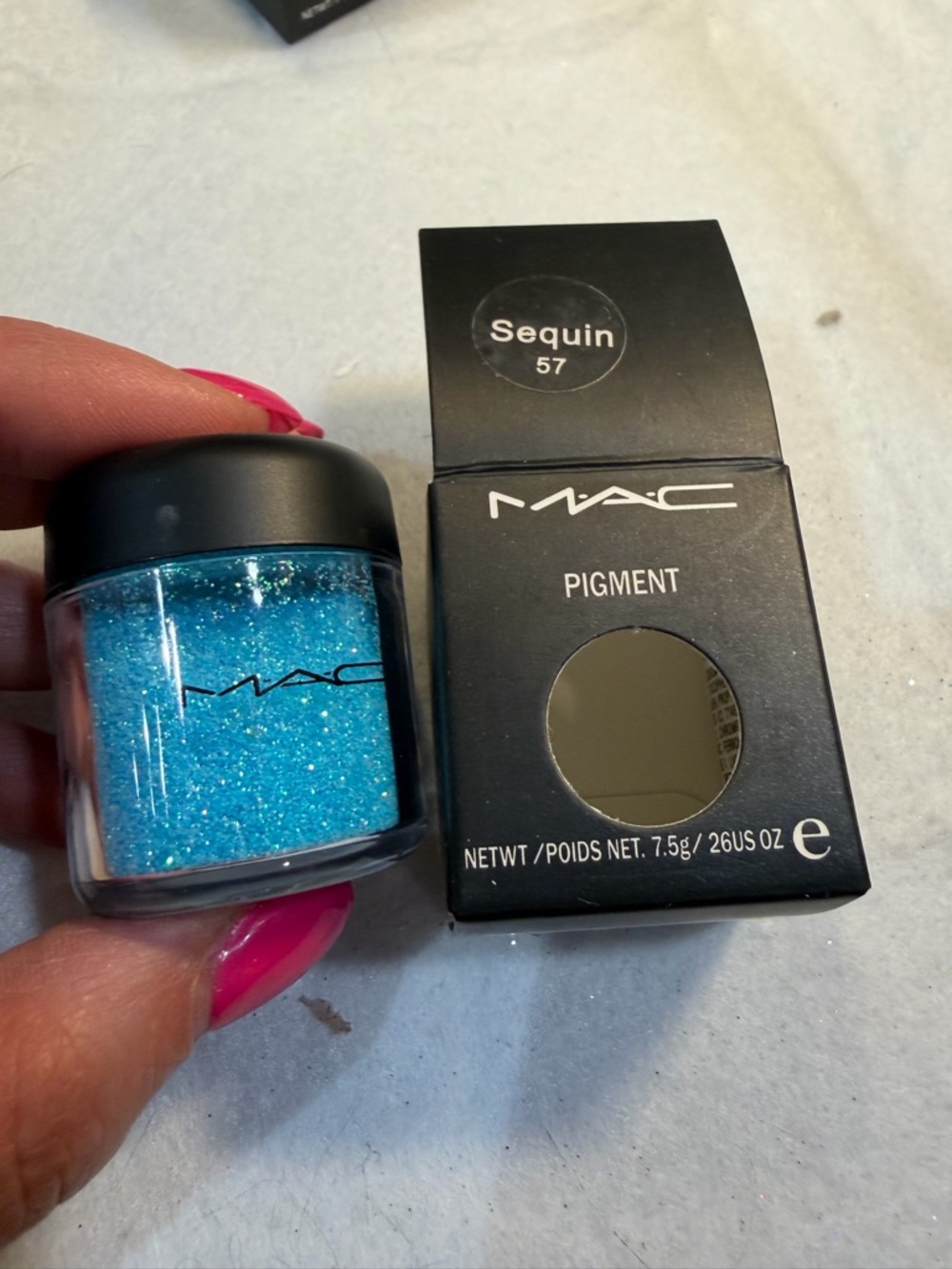 MAC Cosmetics Sequin 57 Loose Pigment - Bright Turquoise Blue New
